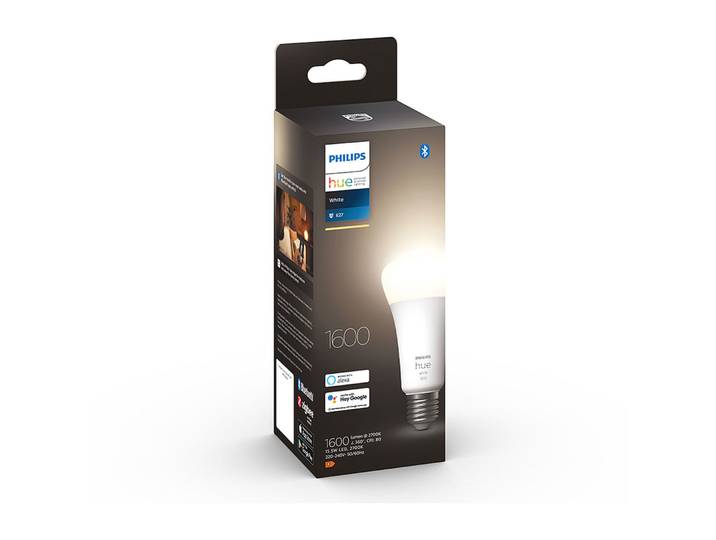 Philips Hue White E27 Kolben 15.5 W - Farbe: weiss - LED - Lichtfarbe: Warmweiss- LED Leuchtmittel