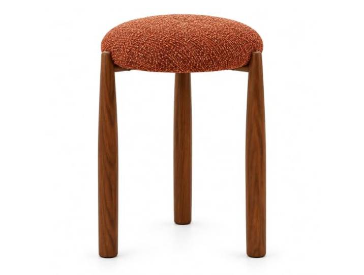 JSWHYBD Stapelbarer Schminkhocker, Runder Polsterhocker mit 3 Metallbeinen Platzsparender Hocker für Schminktisch, Schlafzimmer, Ankleide und Wohnzimmer(F)