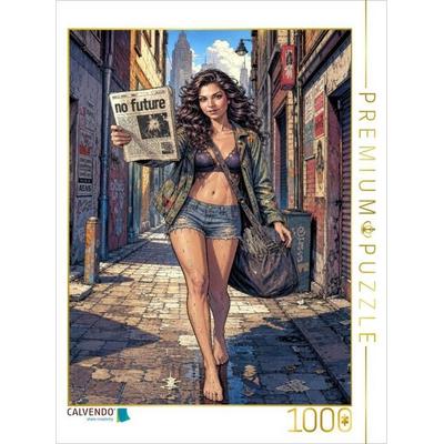 CALVENDO Puzzle Suchende Espoir: Ein kleiner Lichtblick in den Straßenschluchten. | 1000 Teile Lege-Größe 64 × 48 cm Foto-Puzzle für glückliche