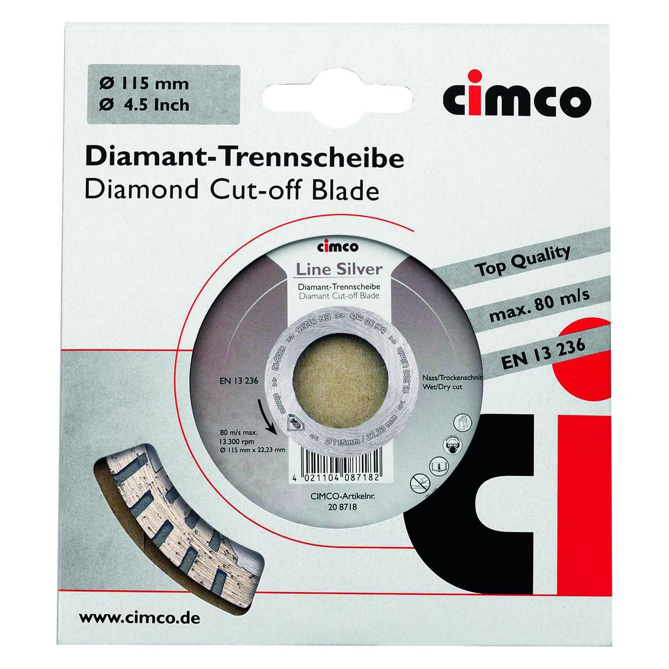 Cimco Diamant-Trennscheibe Putz Estrich Durchmesser 230 (208732)