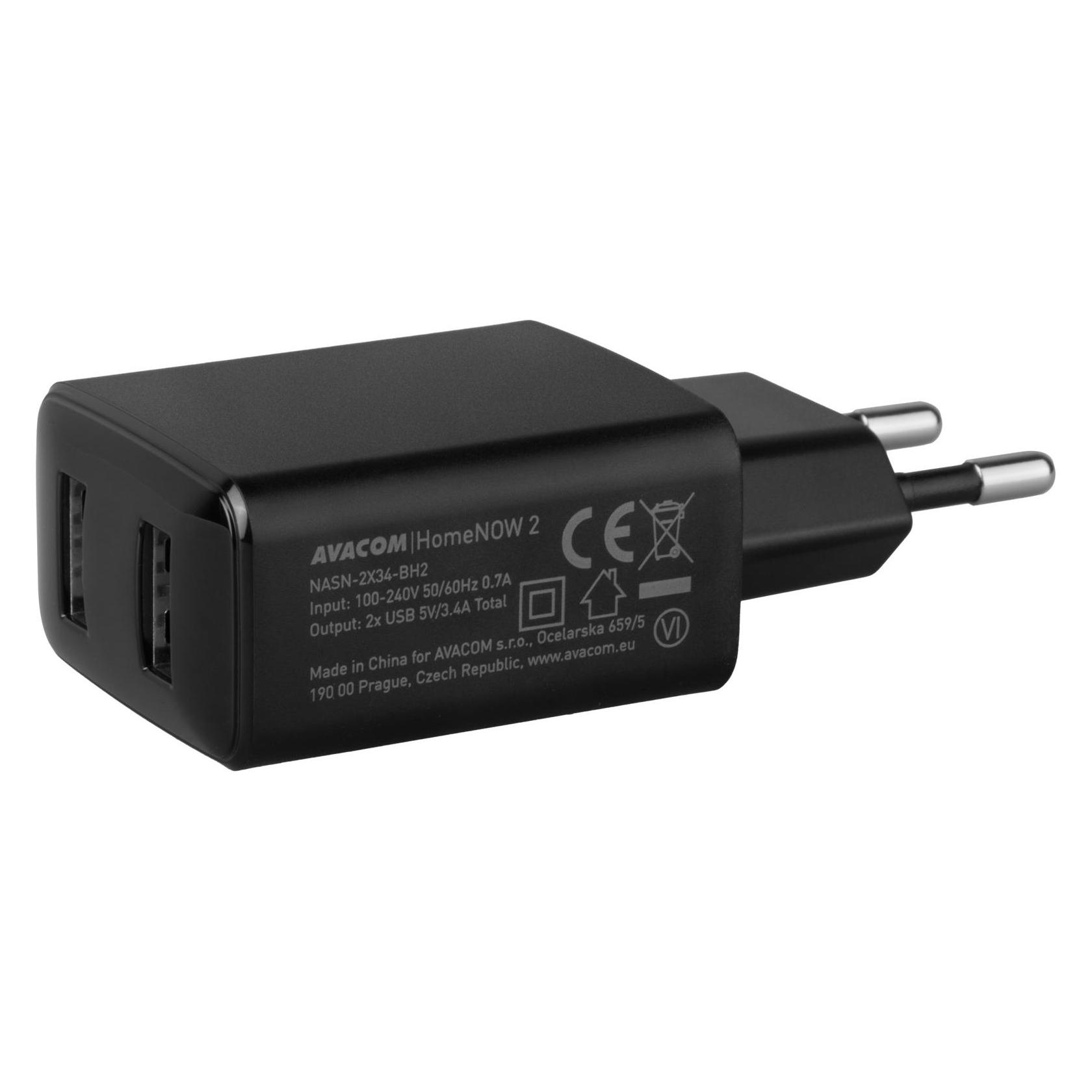 Avacom HomeNOW 2 síťová nabíječka se dvěma USB-A výstupy (17 W, 2 Ports) (NASN-2X34-BH2)