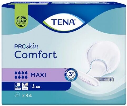 Tena Comfort Maxi - 4 paquets de 34 protections
