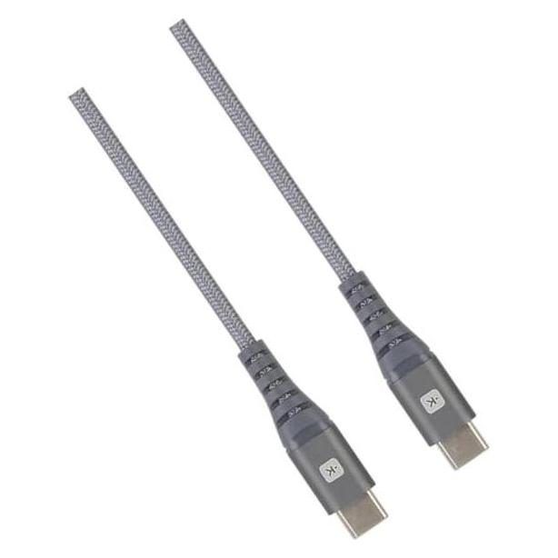 Skross USB Kabel USB-C to USB-C Cable 2.0, Braiding, 1,20m space gray (1.20 m, USB 2.0, 36 W) (SKCA0017C-C120CN)