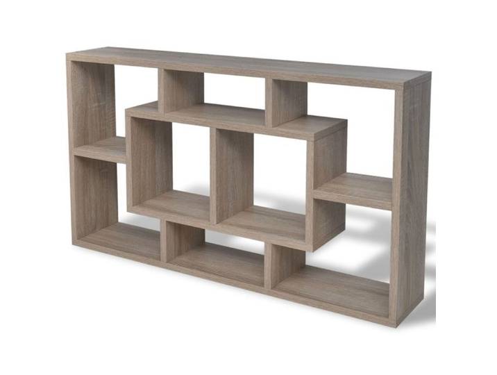 Étagère armoire meuble design murale avec 8 compartiments couleur en chêne 2702118/2