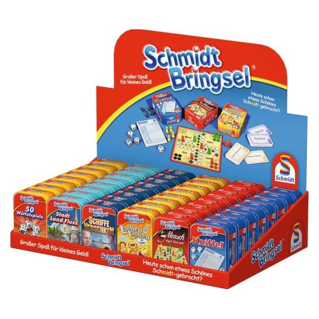 Schmidt Spiele Schmidtbringsel Spiele 6f Metalldose 48=Display (51055)