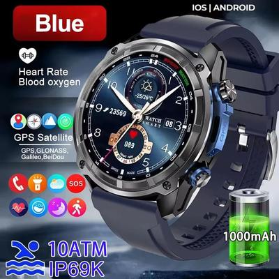 Inspired Living Ranger Pro GPS Smartwatch With Offline Maps & 10ATM Waterproof Design blue