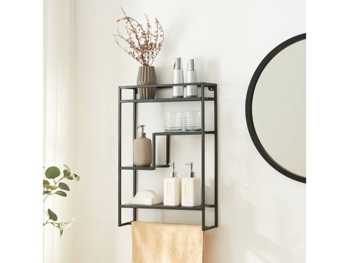 Étagère murale Uurainen acier 60 x 40 x 13 cm noir