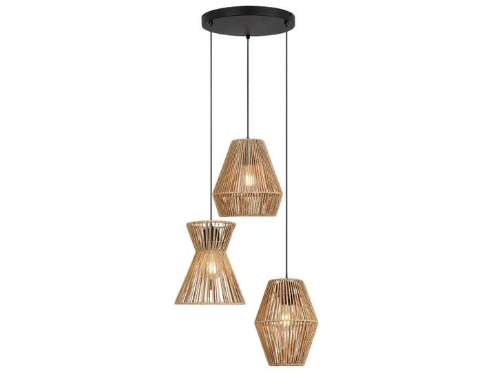 Hängeleuchte 44/120 cm Naturfarben, Schwarz