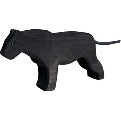 Holztier Panter - Handgefertigt, nachhaltig & umweltfreundlich mit Bio-Ölen poliert - 16x8x3 cm Holzspielzeug für Kinder, fördert Fantasie & Intelligenz