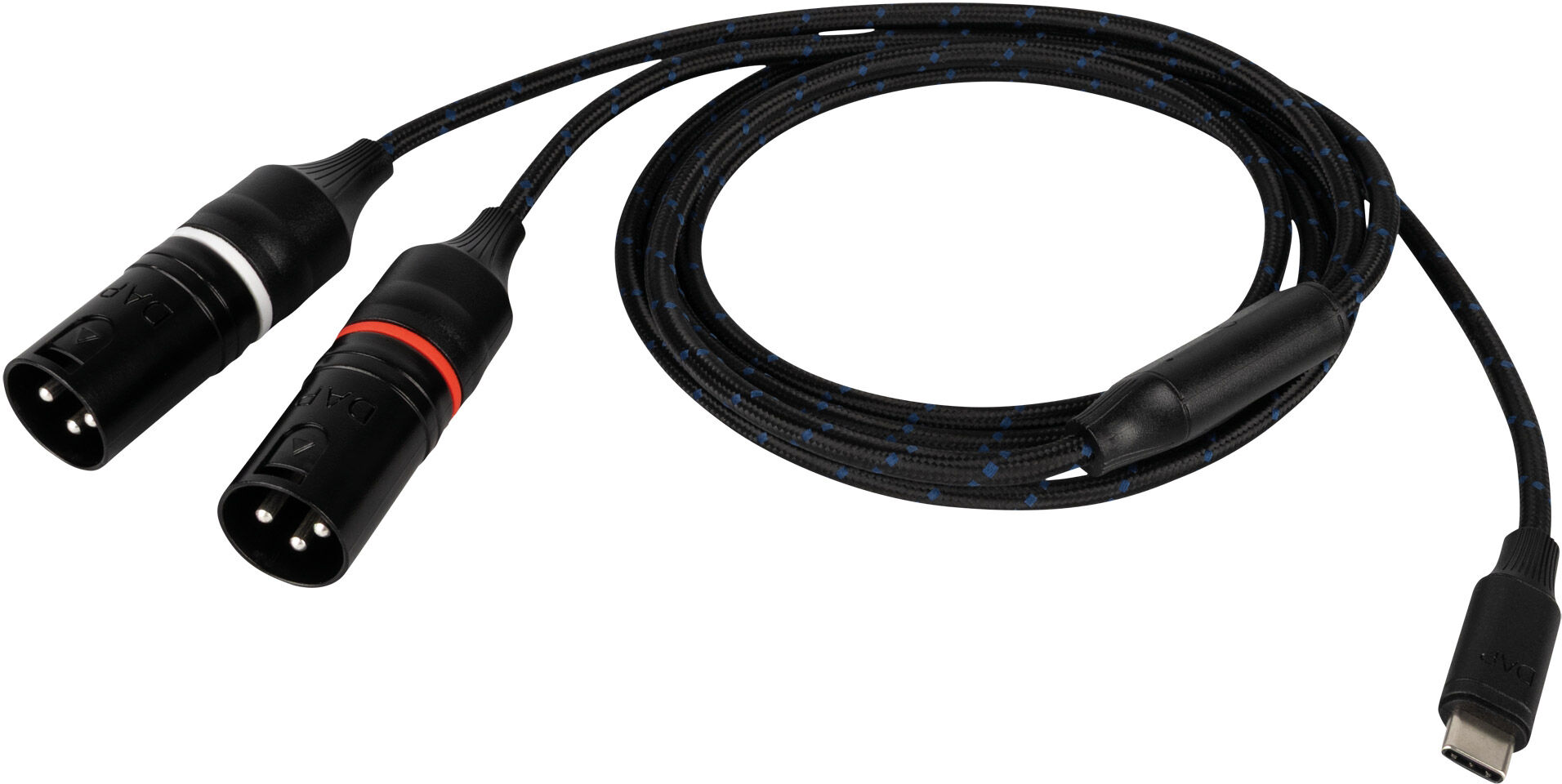 DAP Audio Fl115 – Usb-C Auf 2 Galvanisch Getrennte Xlr/m 3p, 0,75 M, 384 Khz / 32 Bit – Integriert