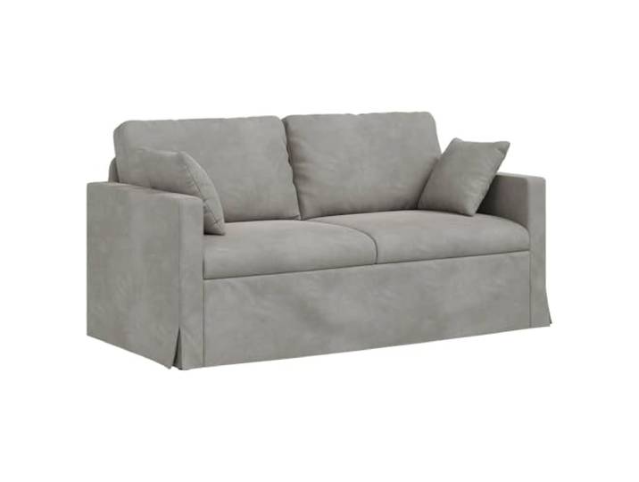 Makastle Sofa Couch Hellgrau 158 x 78 x 80 cm Samt
