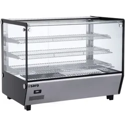 Saro Profi Warmhaltevitrine SOFIA 160 – Mit Luftbefeuchtung und variablen Rosten für Imbiss & Buffet