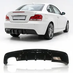 Heckdiffusor Schwarz Hochglanz passend für BMW 1er E82 E88 2007-2013