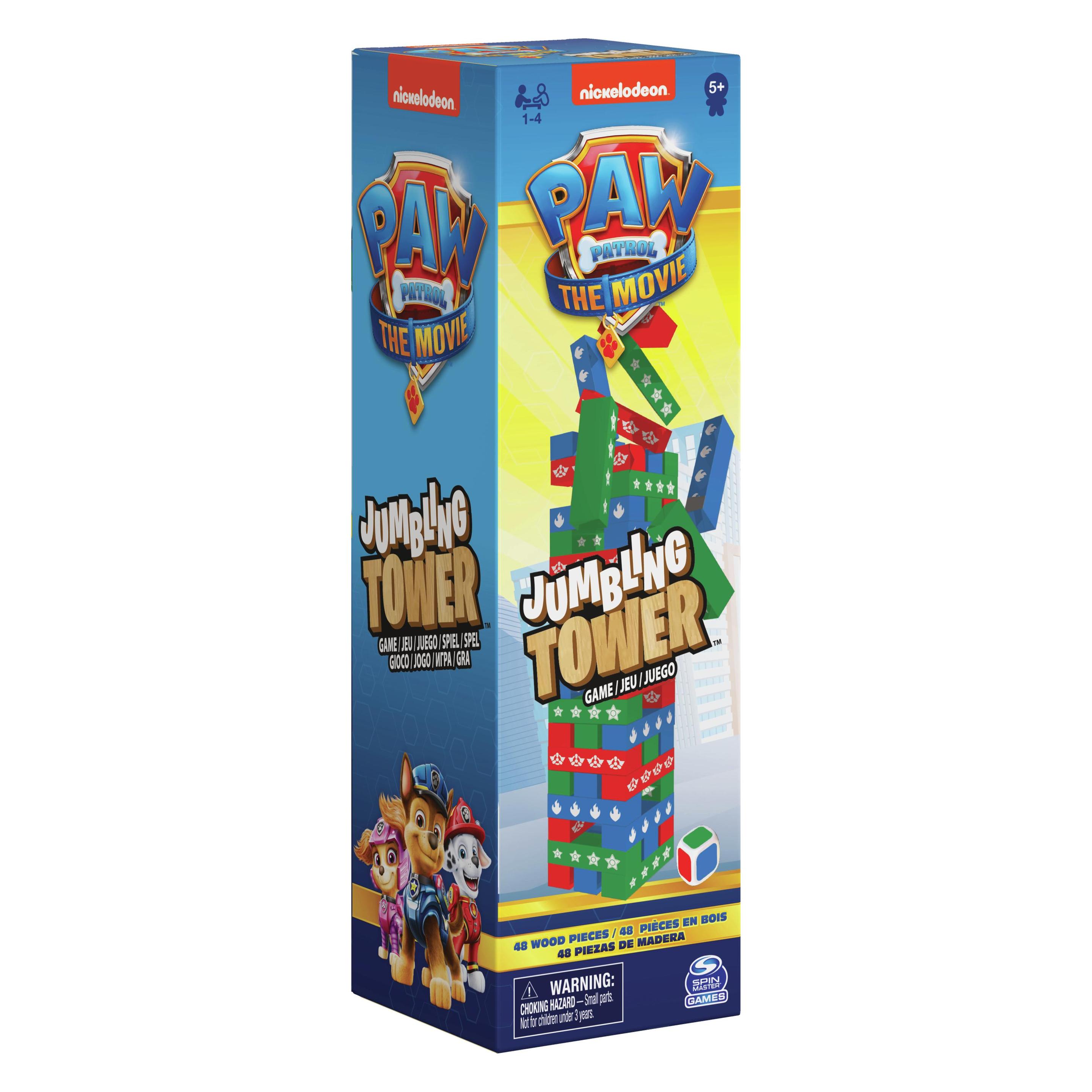 Spin Master Games PAW Patrol: Der Kinofilm - Wackelturm, Geschicklichkeitsspiel mit Motiven aus dem PAW Patrol (Multilingual, 2 - 4 Spieler) (6035863)