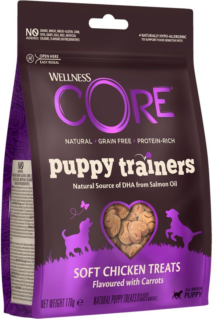 Wellness® Core Wellness Core Training Treats Puppy Premi Addestramento per Cuccioli con Pollo con Carote 170 gr