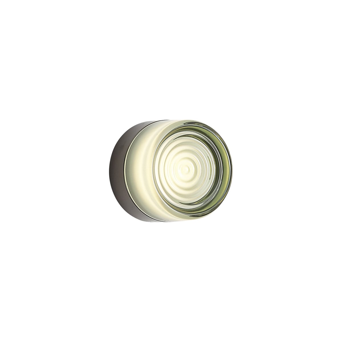 Qazqa Design wandlamp zwart met groen glazen accent IP44