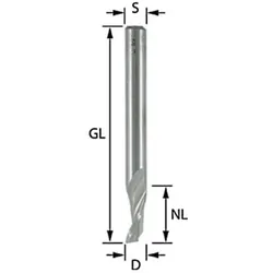 ENT Spiralbohrnutenfräser HW für Aluminium 10 mm | 14 mm | 80 mm
