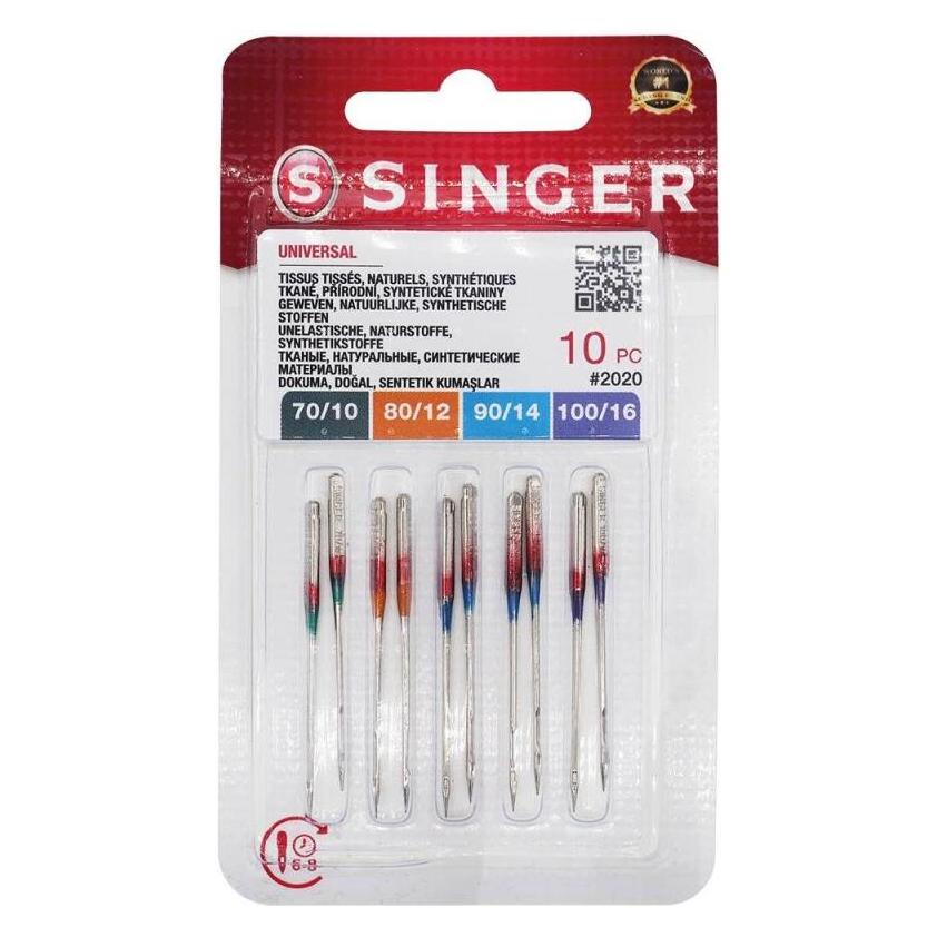 Singer Nadel N2020 -10/70-12/80-14/90-16/100 Blister mit 10 Stück (7393033109660)
