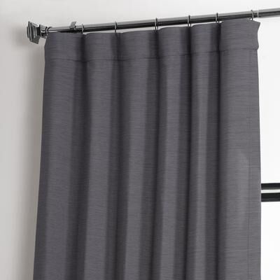 Exclusive Fabrics Textured Bellino Textured Faux Linen Room Darkening Curtains For Bedroom (1 Panel)