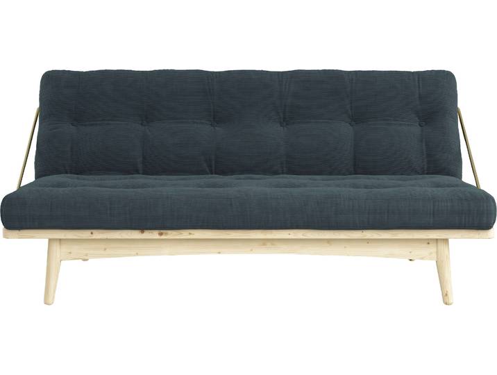 Schlafsofa KARUP DESIGN Folk , blau (hellblau), B:190cm H:90cm T:130cm, 100% Polyester, Sofas, Schlafsofa, aus massiven Kiefernholz, inkl. Futonmatratze