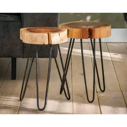 designline »Alf« Massivholz Beistelltisch 2er-Set