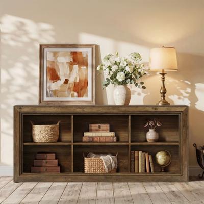 BLUEBELL 2 Shelf Bookcase Storage，6-Tier Open Modern Bookcase Retro Industrial Style Freestanding Storage Shelf