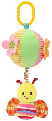 Inspired Deals Baby Sensory Stroller Hanging Toy Ball Plush Rattle For Crib And Car Seat yellow