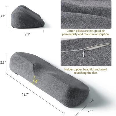 Uplifted Goods Premium Contour Memory Foam Cervical Pillow dark Grey