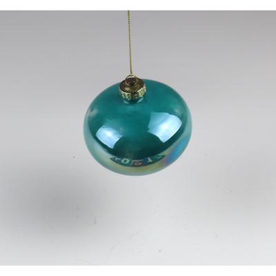 Dekoobjekt AM DESIGN "Weihnachstsdekoration aus Glas", grün (türkis), B:8cm H:8cm, Glas, Dekofiguren, 6er Set, BxH: 8x8 cm