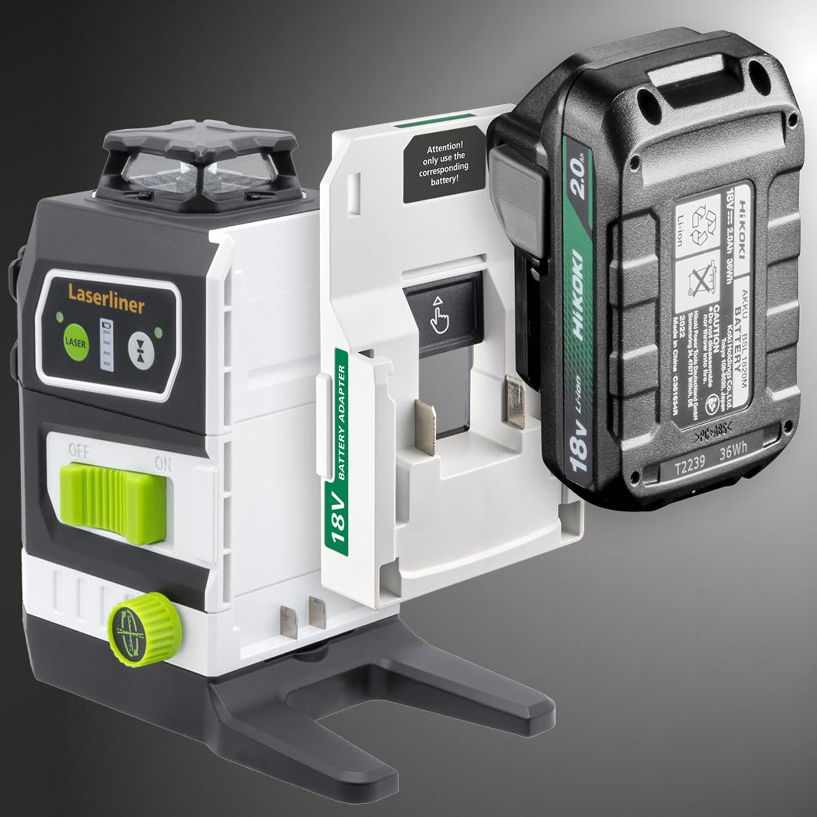 Laserliner kruislijnlaser Multi-18V-serie met PowerAdapter Hikoki
