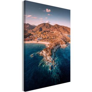 Artgeist Wandbild Küste von Kalamitsi, Leinwand, Hochformat, 80 x 120 cm
