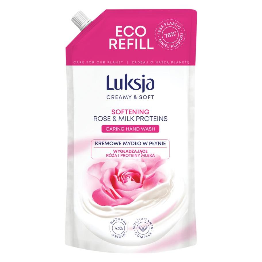 Luksja Rosen- und Milchprotein (Flüssigseife, Handseife Nachfüllpackung, 900 ml) (40860817)