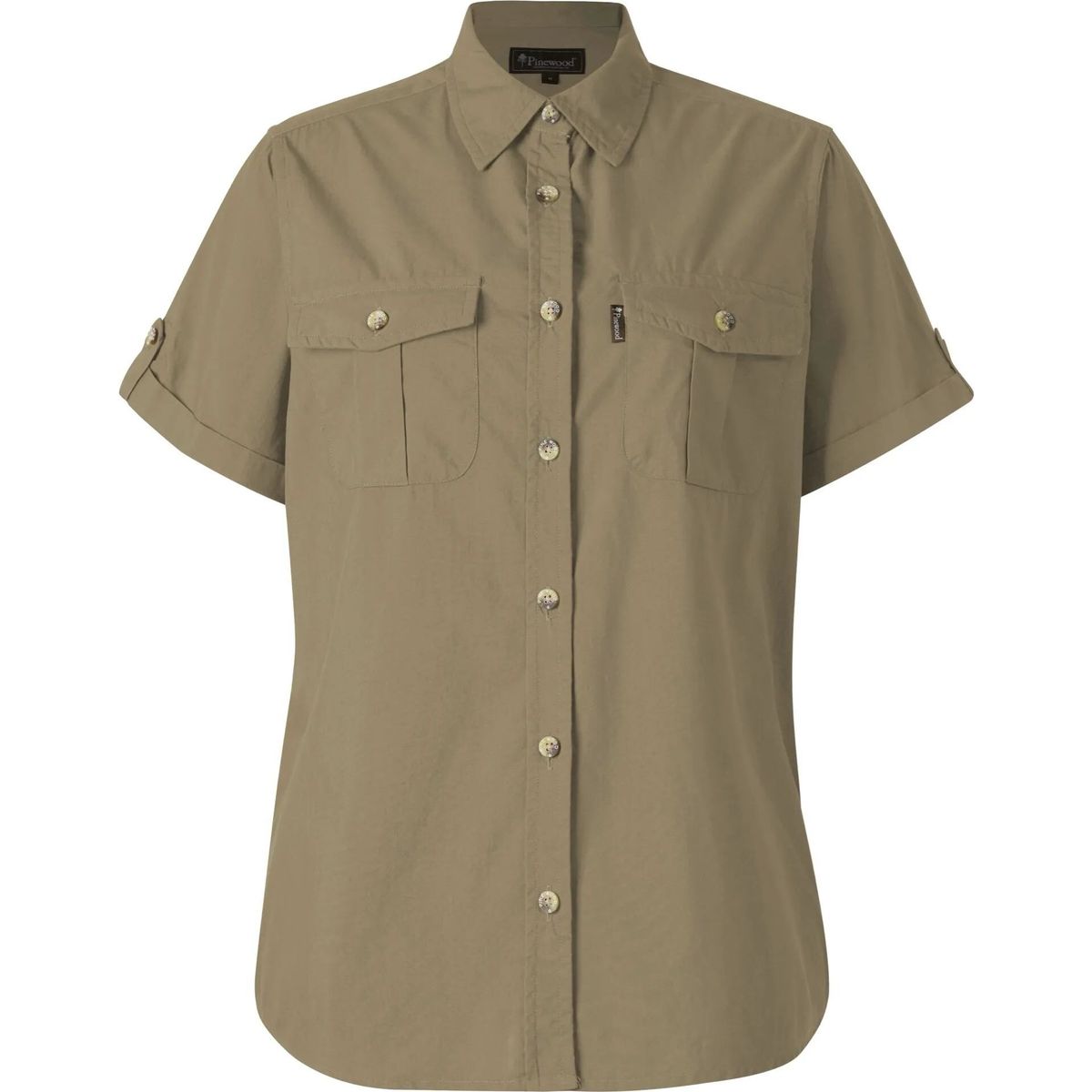Pinewood Safari Short Sleeve Women Shirt sandstone (231) S 1-31300231005