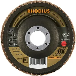 Rhodius, Schleifmittel, TOPline JUMBO SPEED G Fächerschleifscheibe 115 x 22,23 mm K60 (60)