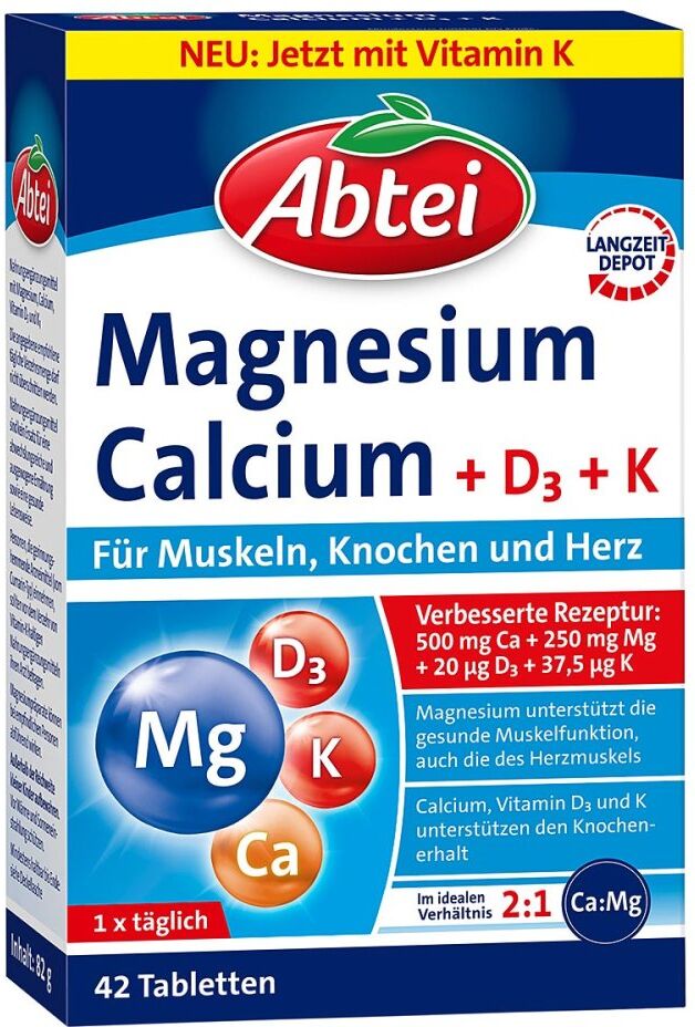 Abtei Magnesium Calcium+d+k Tabletten