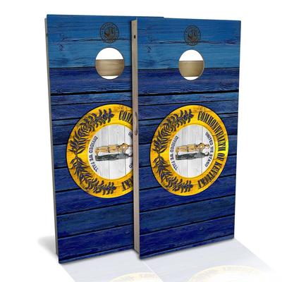Skip's Garage Kentucky Flag Outdoor Cornhole Board Set
