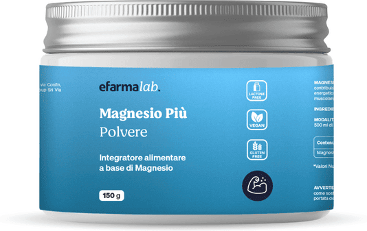 eFarmaLab Magnesio Più Integratore con Magnesio in Polvere 150 g