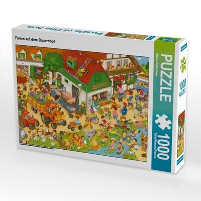 CALVENDO Puzzle Ferien auf dem Bauernhof | 1000 Teile Lege-Größe 64x48cm Foto-Puzzle für glückliche Stunden