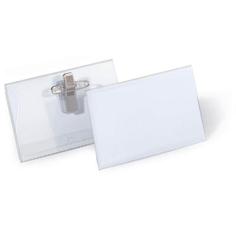 DURABLE 5 Namensschilder mit Kombiklemme 9,0 x 5,4 cm