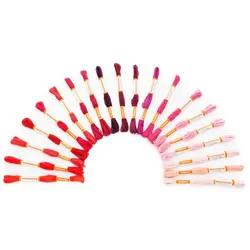 buttinette Qualitäts-Sticktwist "Rosa-Rot", Inhalt: 20 Strängchen à 8 m