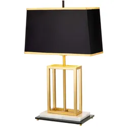 Tischleuchte Beistelllampe Wohnzimmerleuchte Messing H 72 cm Nachttischlampe