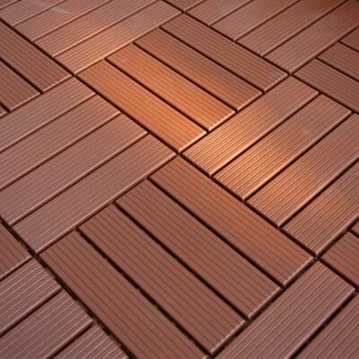 1 ft. x 1 ft. Outdoor Patio Deck Tiles, Garage Floor Tiles(Box of 44)