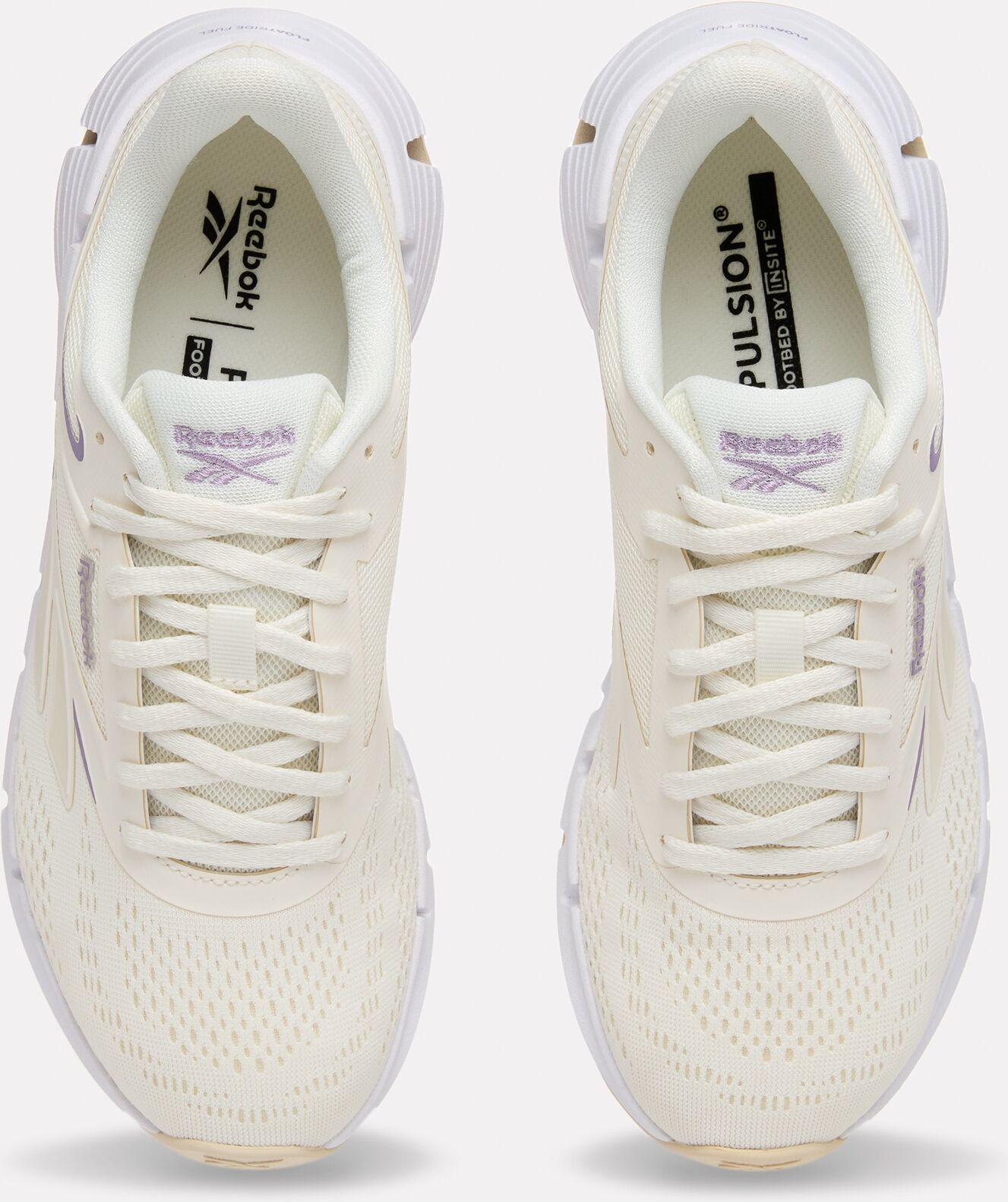 Laufschuh REEBOK "ZIG DYNAMICA 6", Damen, Gr. 38, beige (chalk, weiß), Synthetik, Textil, Schuhe Laufschuh, mit reaktionsfreudiger Dämpfung und flexibler Sohle chalk, weiß 38