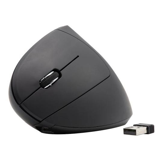 Dacomex Ergonomische vertikale Wireless Maus V150U, für Linkshänder, USB, schwarz (Kabellos) (V150-WG-R)