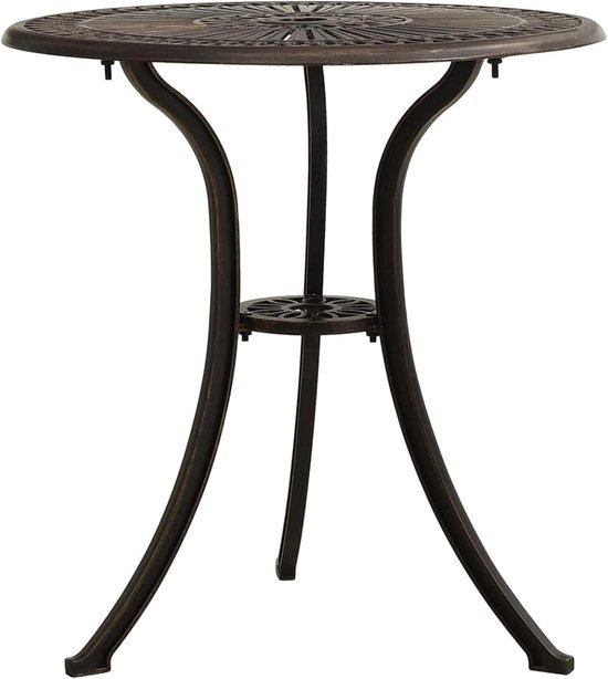 Famanu Gartentisch Bronze - Robuster Terrassentisch aus Aluminium - 62x62x65 cm