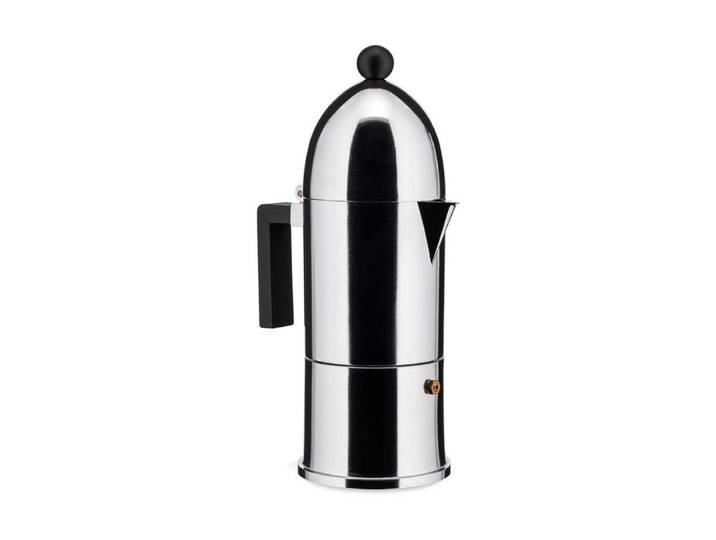 Alessi Espressomaschine, Espressomaschine La Cupola, Ø10cm, Gussaluminium, schwarz