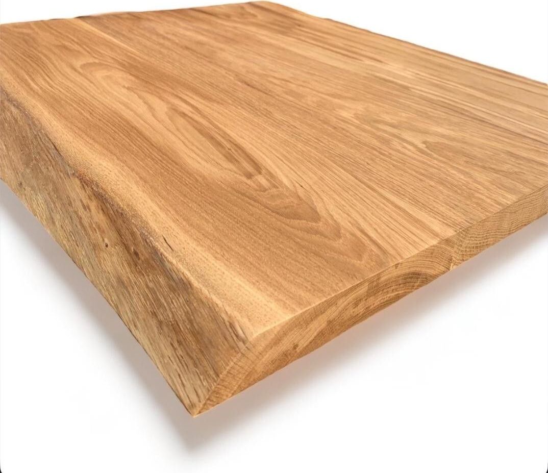 WestTree Waschtischplatte Eiche 210x65x4cm, Badezimmer-Arbeitsplatte aus massiver Eiche, geölte Platte