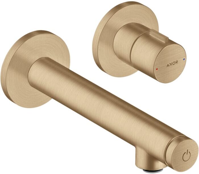 Hansgrohe Axor Uno Fertigmontageset 45112140 Unterputz-Waschtischarmatur, mit Ausladung 158mm, brushed bronze