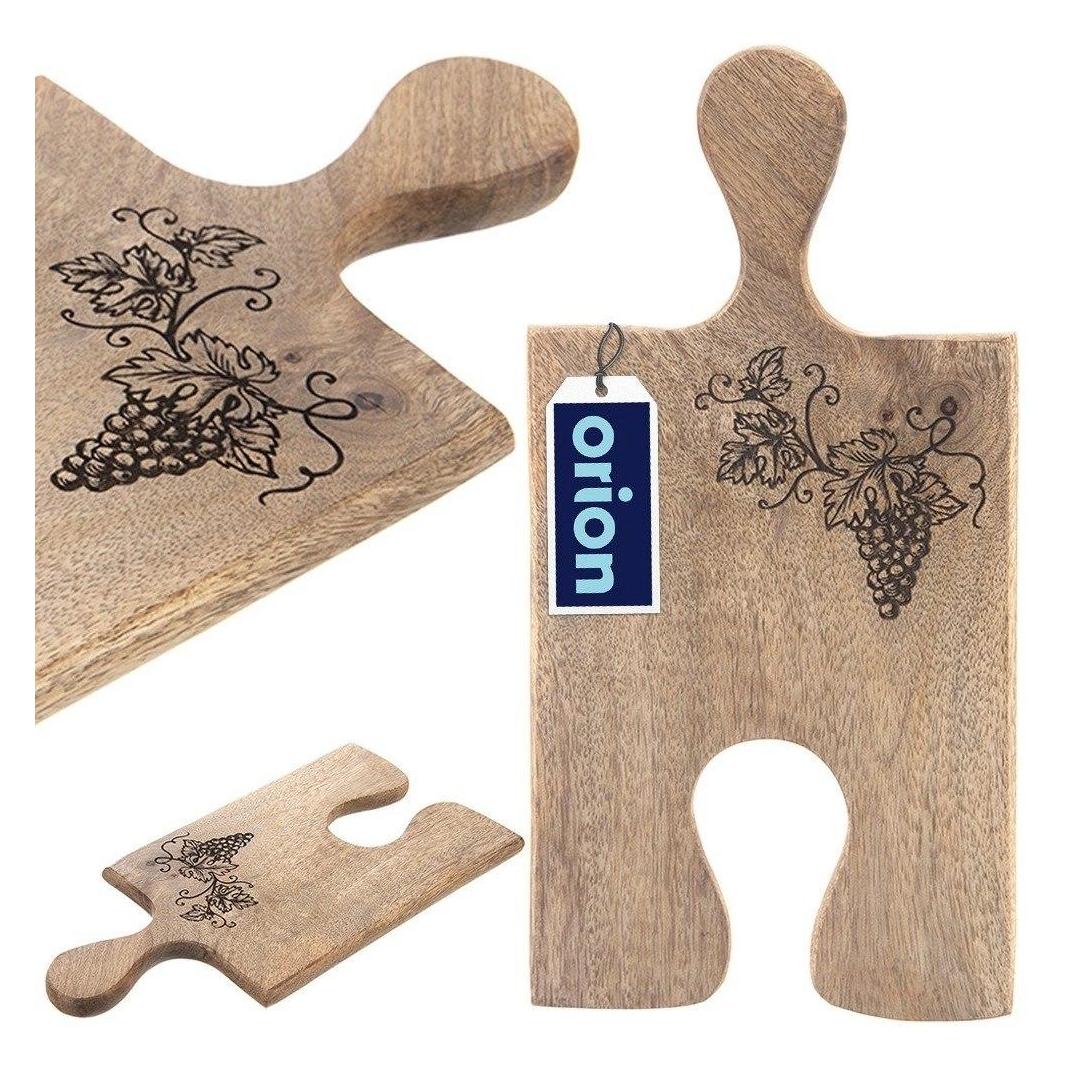 Orion Schneidebrett zum Servieren von Snacks und Vorspeisen aus Holz, 29,5 x 15 cm (64593762)