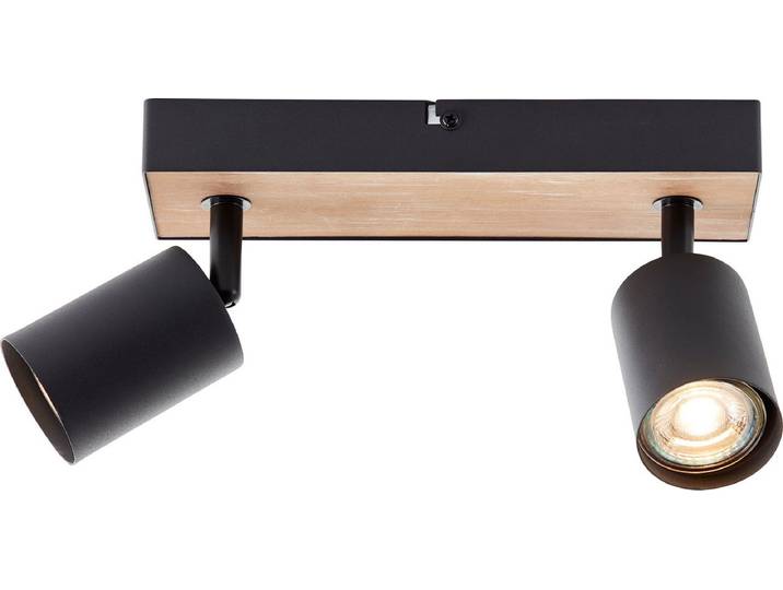 Brilliant Jello Wood - Plafondspot - 2xGU10 - Hout/Zwart